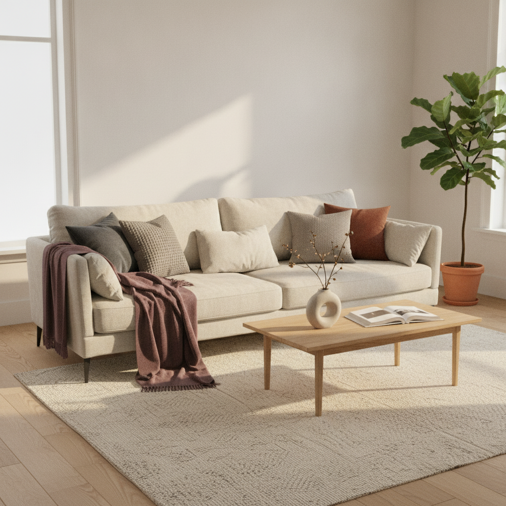 Andorra Sofa fra ARTWOOD i lys grå, velur