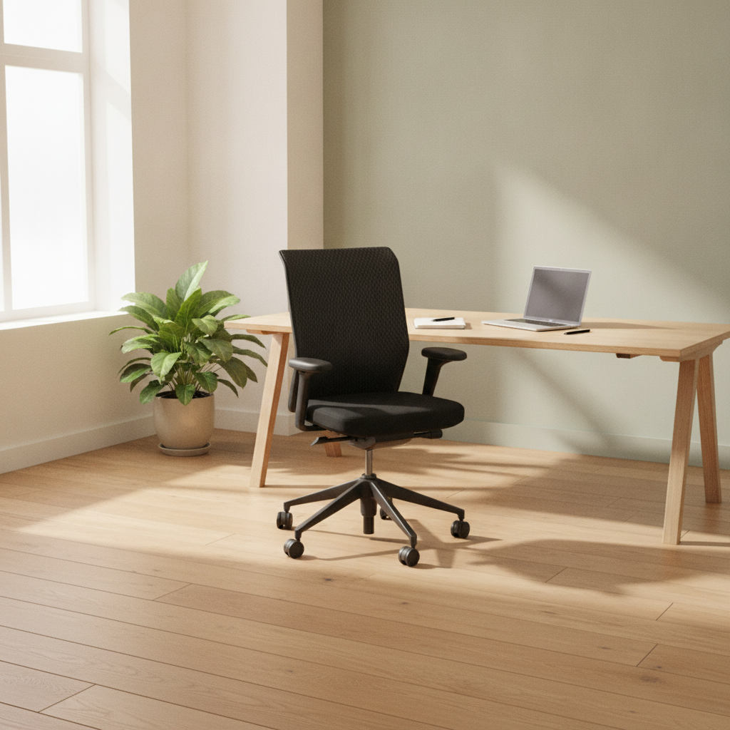 ID Trim kontorstol fra Vitra i svart, nettrygg