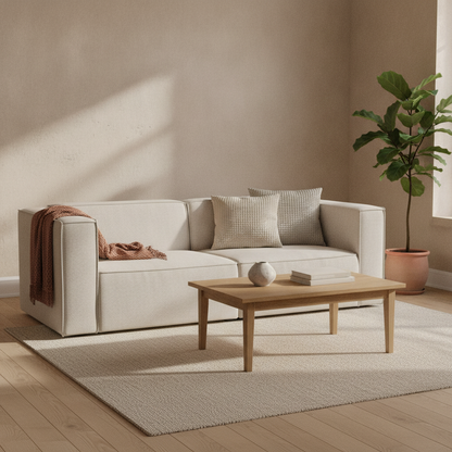Isa modulsofa fra Kid i beige, 1,5-seter, armlene høyre