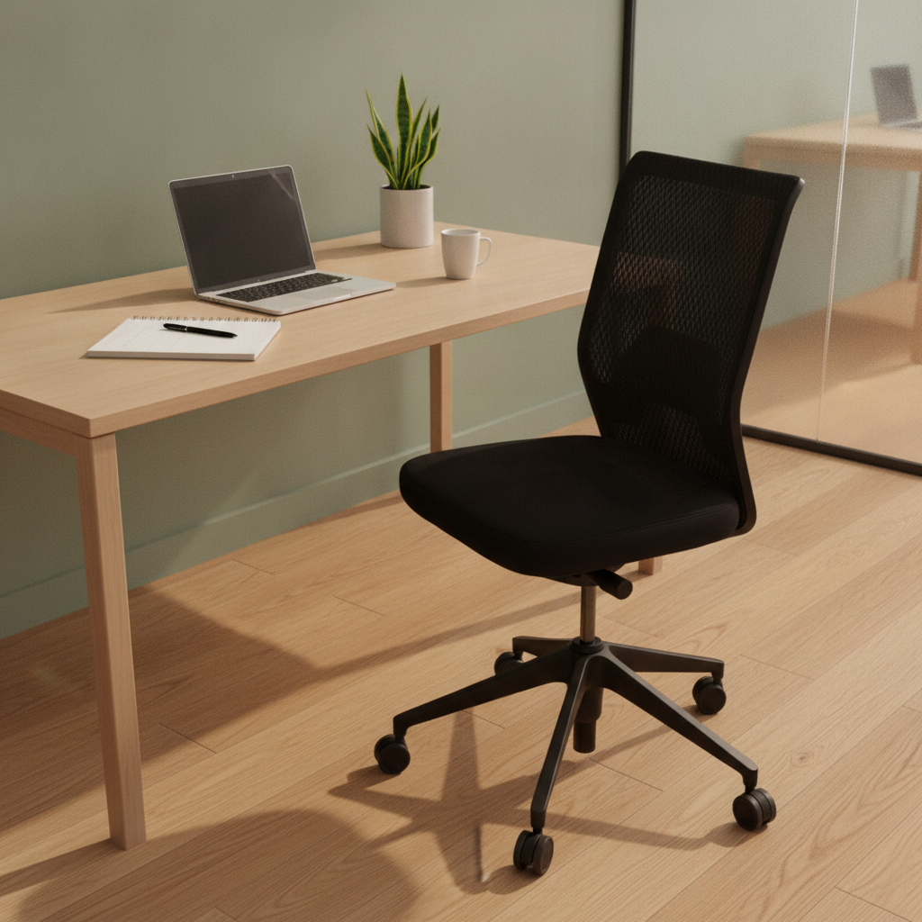 ID Trim kontorstol fra Vitra i svart, nettrygg