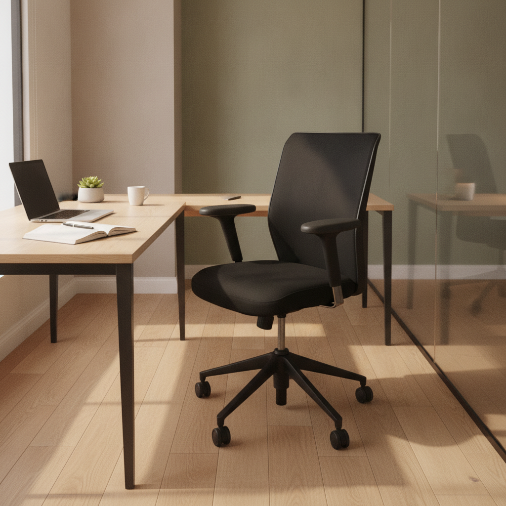 ID Mesh kontorstol fra Vitra i svart, justerbare armlener