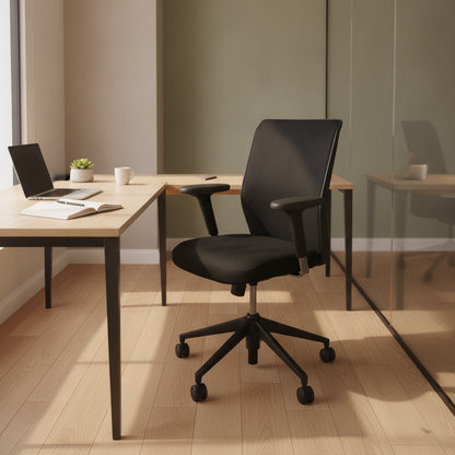 ID Mesh kontorstol fra Vitra i svart, justerbare armlener