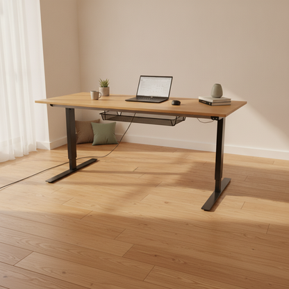 (174x74) Linak skrivebord i svart