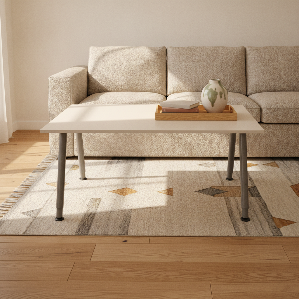 (120x60) IKEA GALANT sofabord i hvit, hvit bordplate
