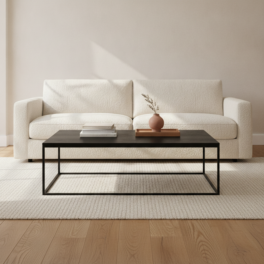 (160x80) ARTWOOD Carlisle sofabord i svart, metallramme