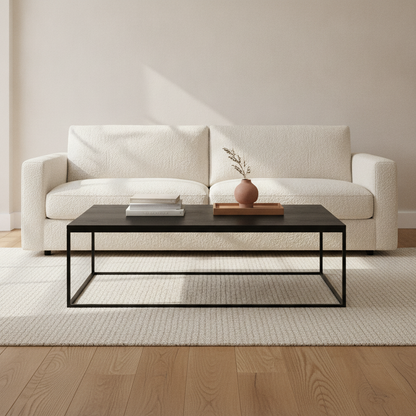 (160x80) ARTWOOD Carlisle sofabord i svart, metallramme