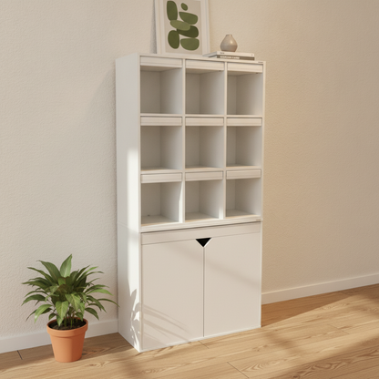 (92x40x184) primaoffice slagdørskap i hvit