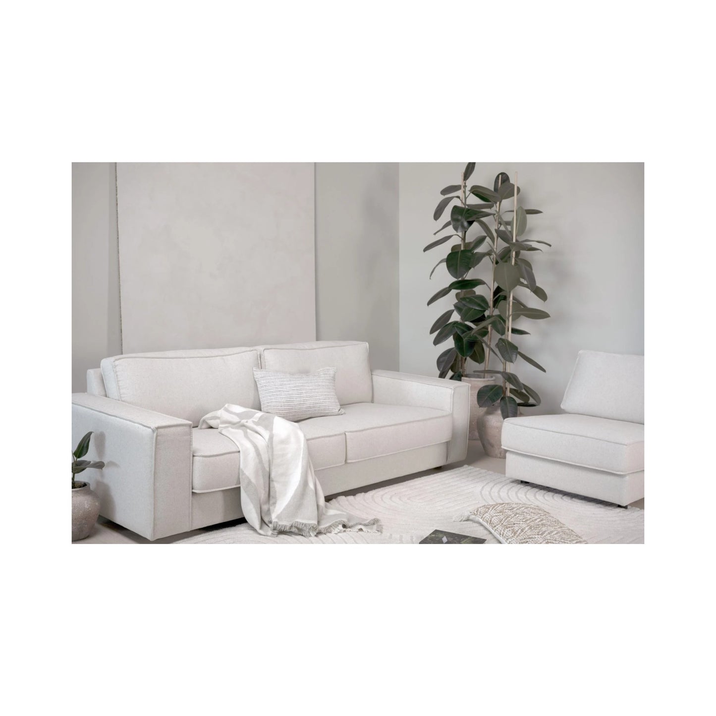 Ubrukt | Olivia 3 seter sofa natur - 222x95x79 cm