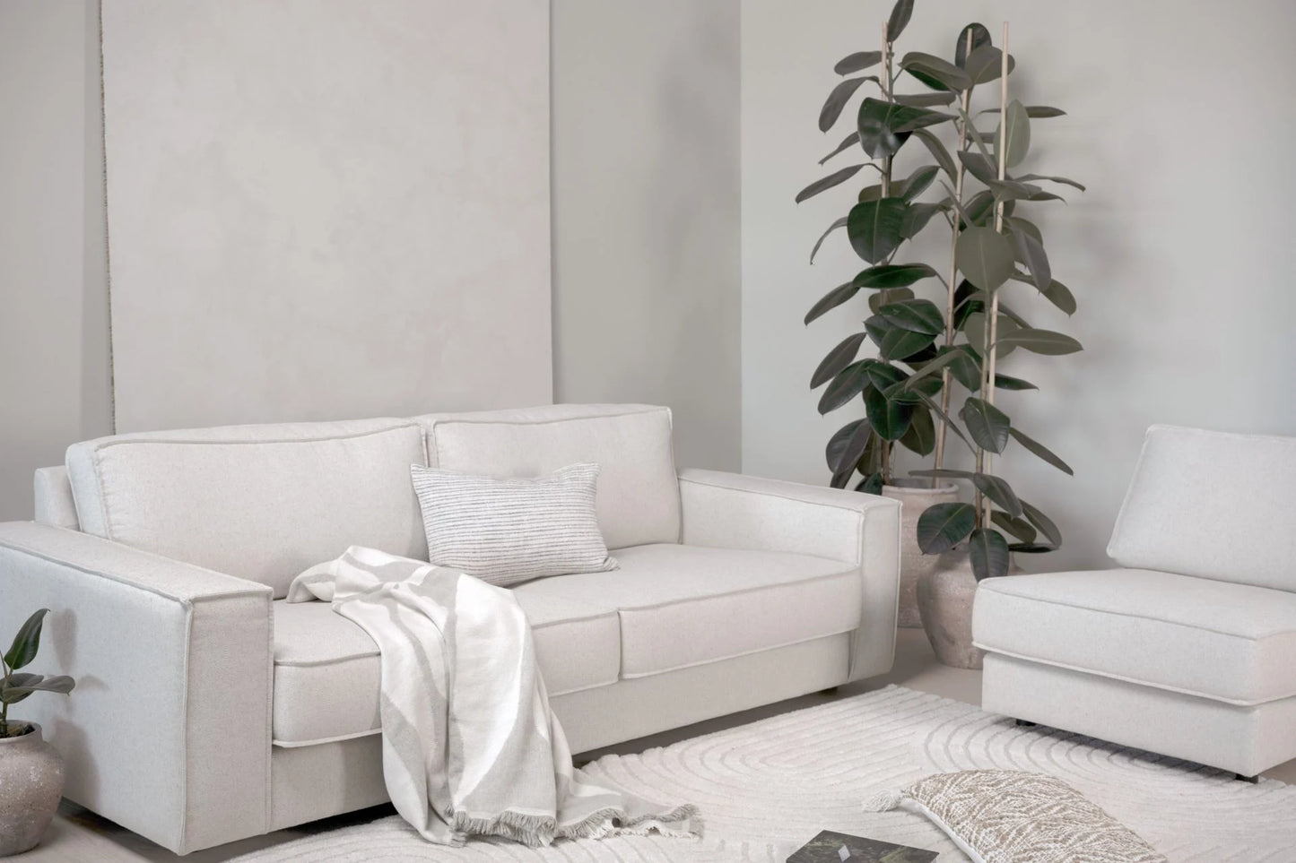 Helt nytt | Olivia 3 seter sofa natur - 222x95x79 cm fra Kid