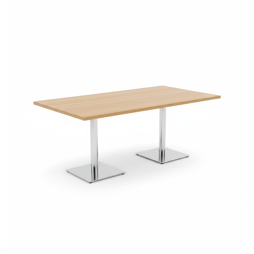 Trefarget møtebord fra Pedrali, 140x80 cm