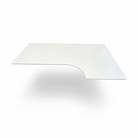 Hvit bordplate, høyresving