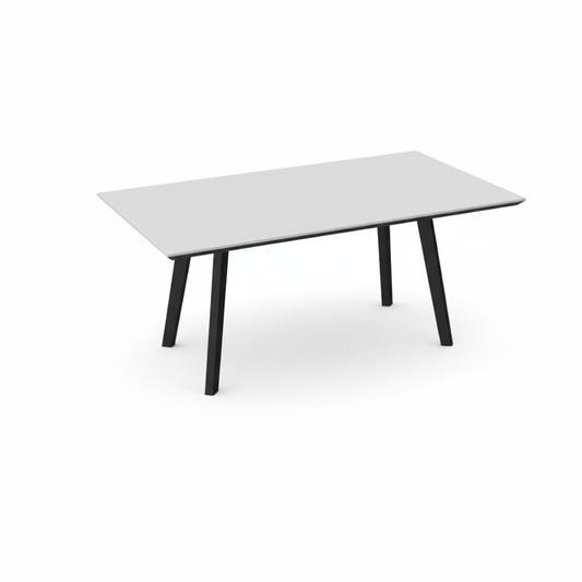 Møtebord fra Svenheim, hvit plate, 200x100 cm