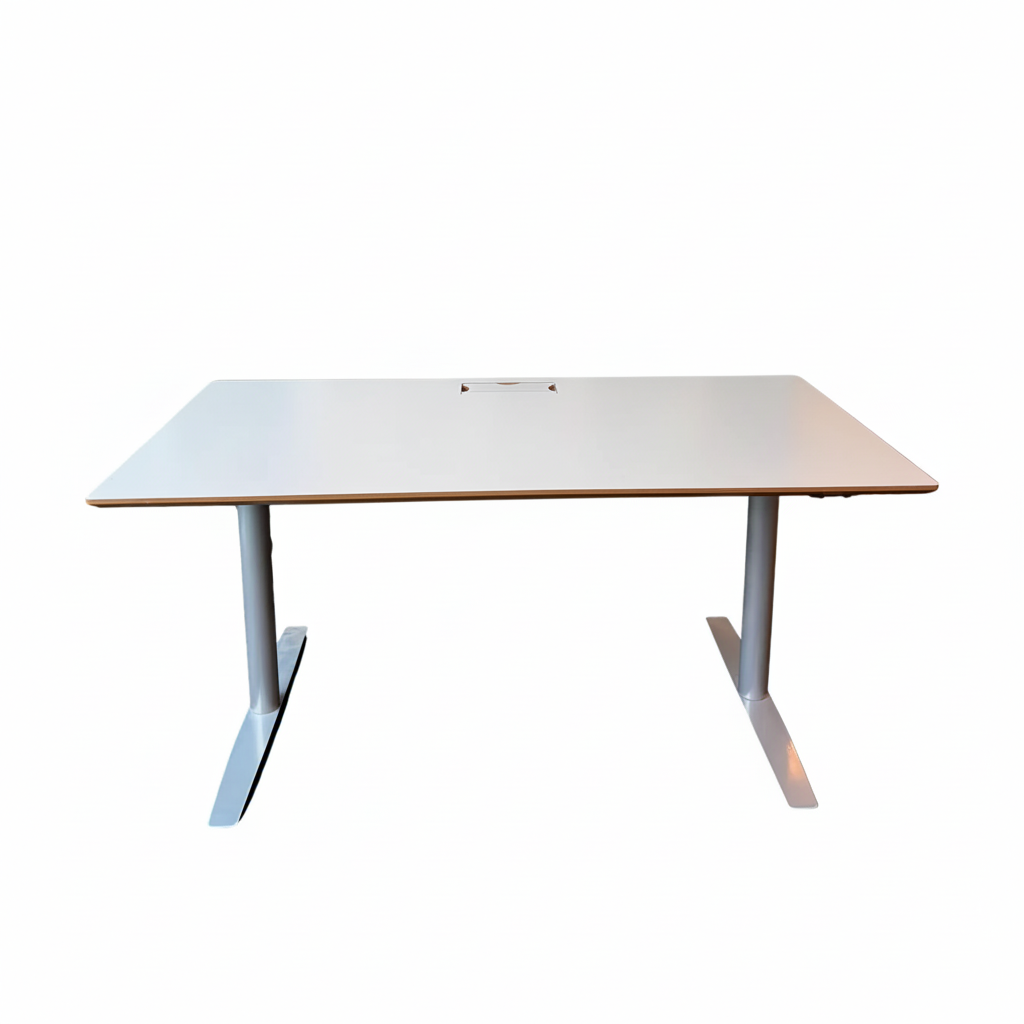 Elektrisk hev/senk skrivebord, grå, 160x80 cm
