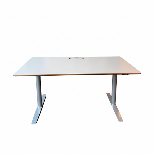 Elektrisk hev/senk skrivebord, grå, 160x80 cm