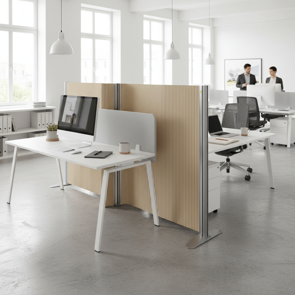 Sebastian skillevegg fra Martela, 260x160 cm, trefarget