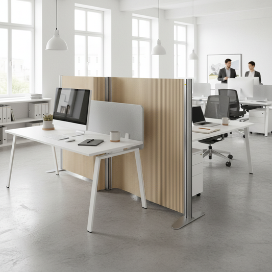 Sebastian skillevegg fra Martela, 260x160 cm, trefarget