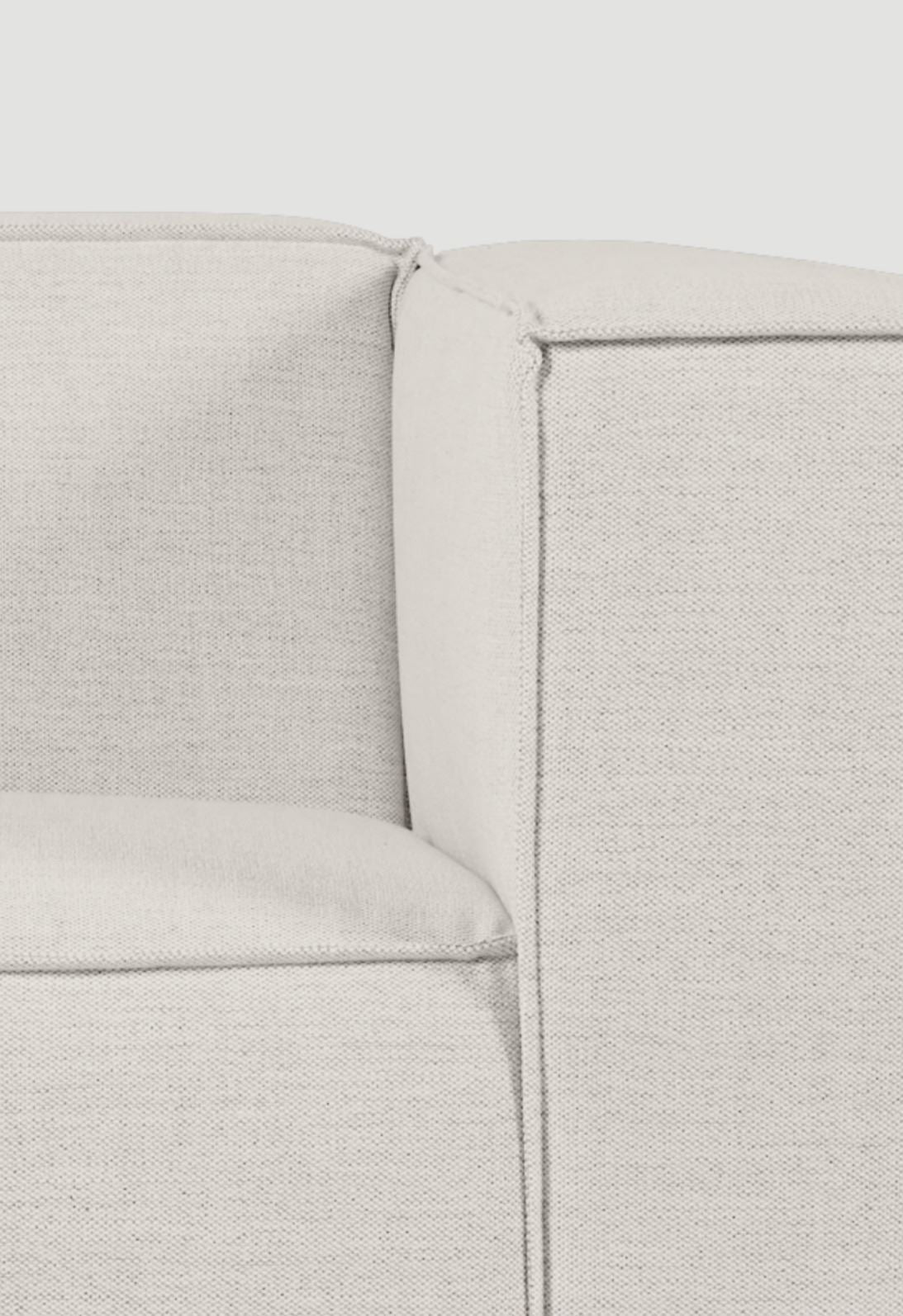 Isa modulsofa fra Kid i beige, 1,5-seter, armlene høyre