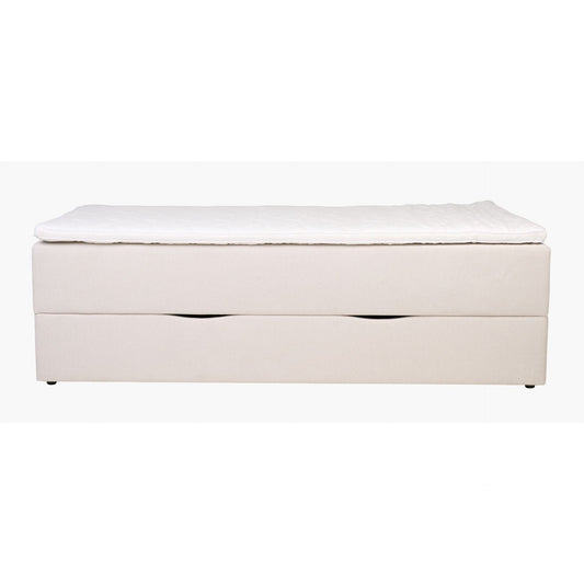 Odine seng med oppbevaring, beige, 120x200 cm