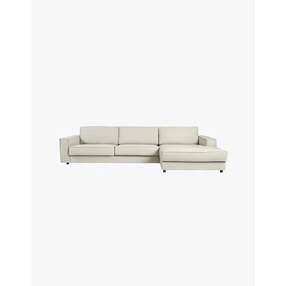 Olivia 3-seter sofa med sjeselong fra Kid, beige stoff, høyre sjeselong