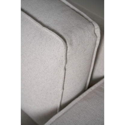 Olivia 3-seter sofa, naturlig tekstil, 222x95x79 cm