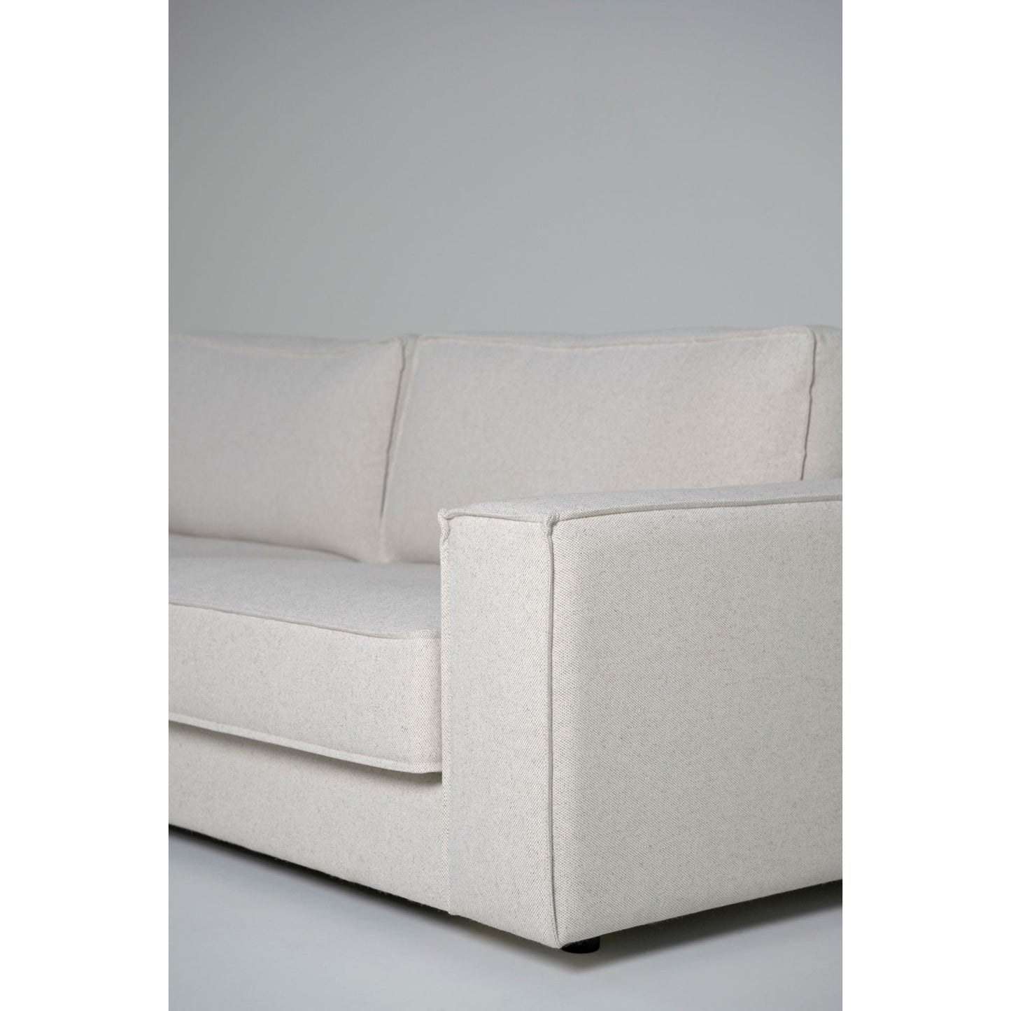 Olivia 3-seter sofa, naturlig tekstil, 222x95x79 cm