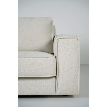 Olivia 3-seter sofa, naturlig tekstil, 222x95x79 cm