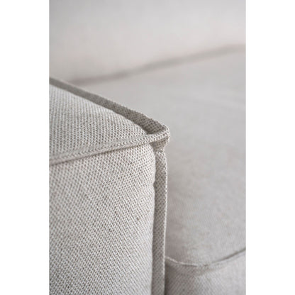 Olivia 3-seter sofa, naturlig tekstil, 222x95x79 cm