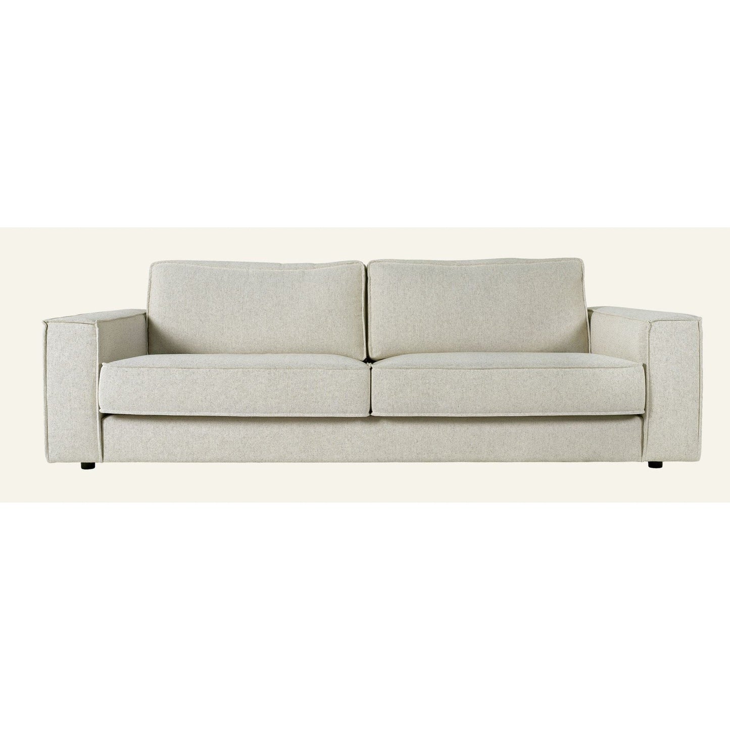 Olivia 3-seter sofa, naturlig tekstil, 222x95x79 cm