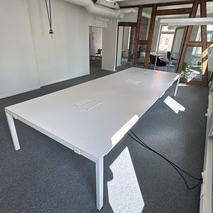 (420x160) Vitra WorKit møteromsbord i hvit