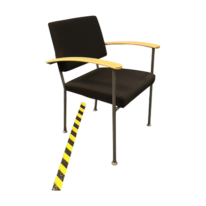 Loungestol i svart, tre armlener