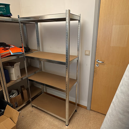 (90x40x180) skap i sølv, 4 hylleplan