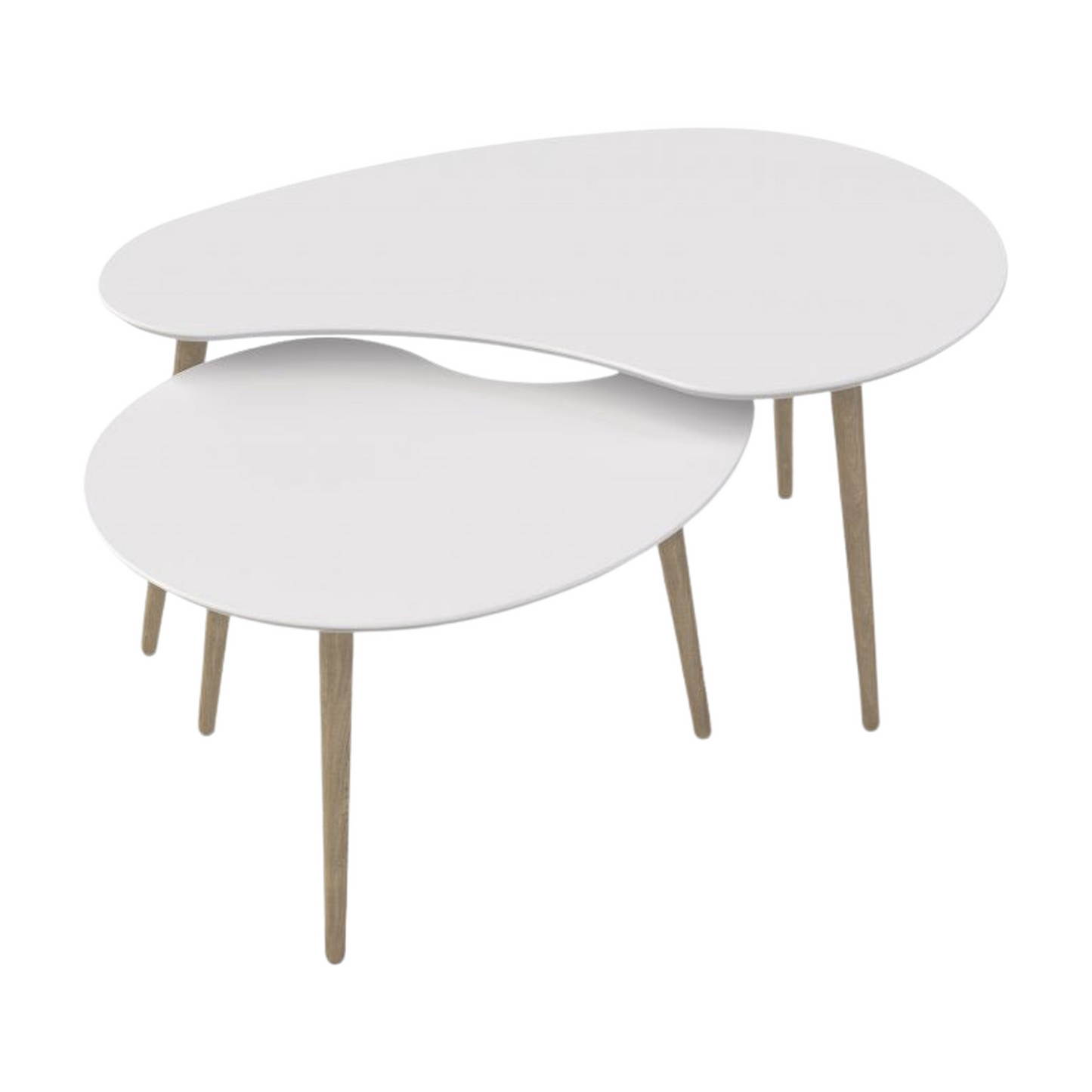 Loungebord fra Karlsen Møbler, Hvit laminat, 104x67 cm