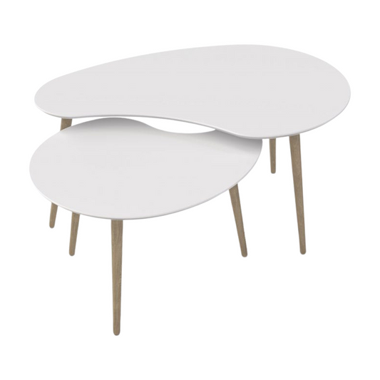 Loungebord fra Karlsen Møbler, Hvit laminat, 104x67 cm
