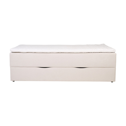 Odine seng med oppbevaring, beige, 120x200 cm