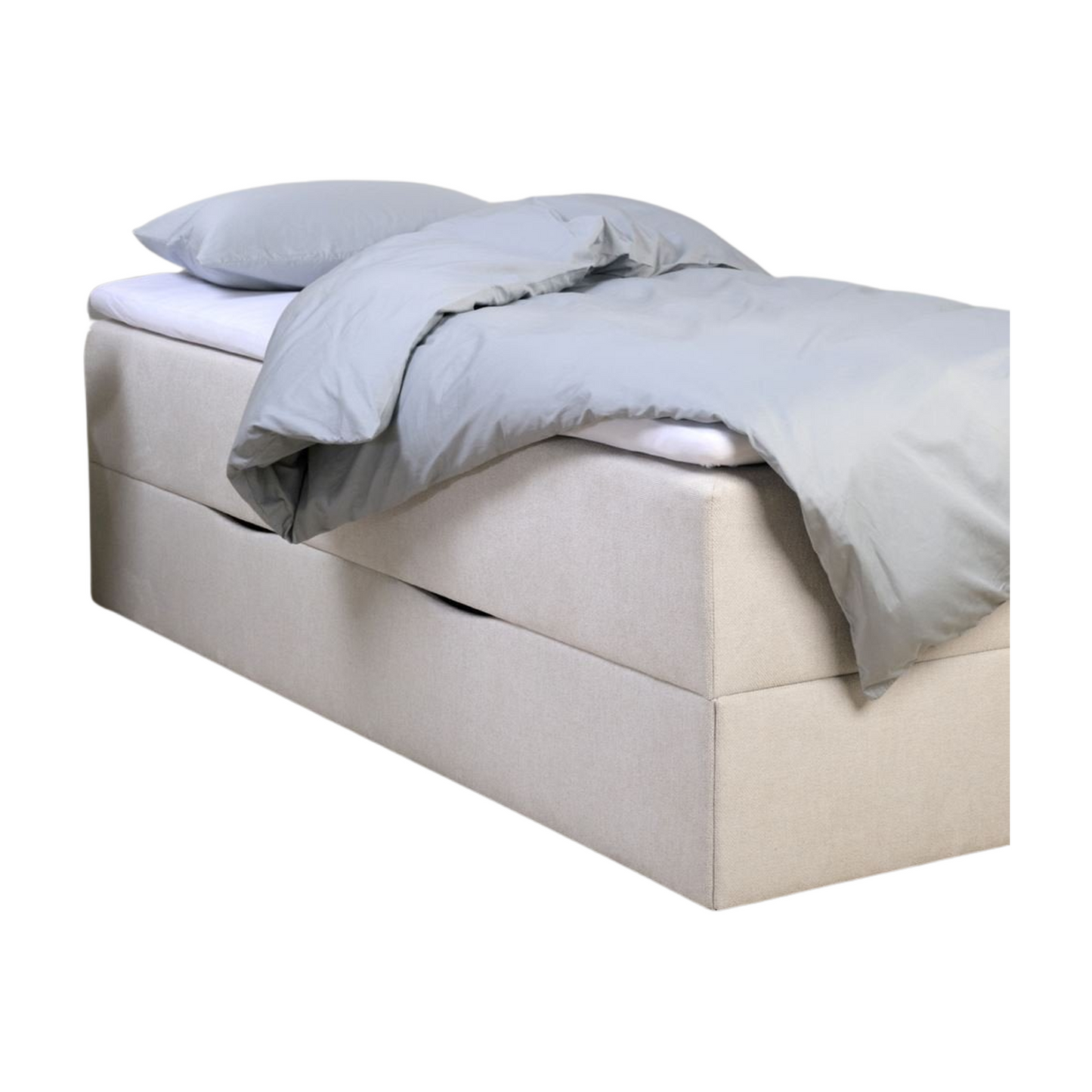 Odine seng med oppbevaring, beige, 120x200 cm