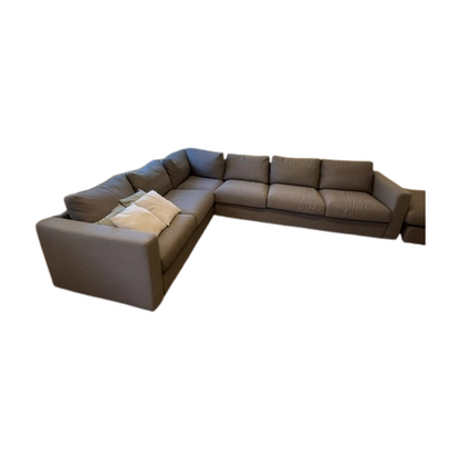 Vimle Hjørnesofa fra IKEA i grå med puff