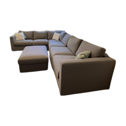 Vimle Hjørnesofa fra IKEA i grå med puff