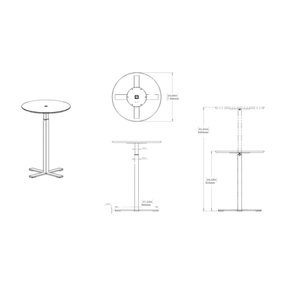 (50x50x62) Swedestyle Pelar loungebord i hvit