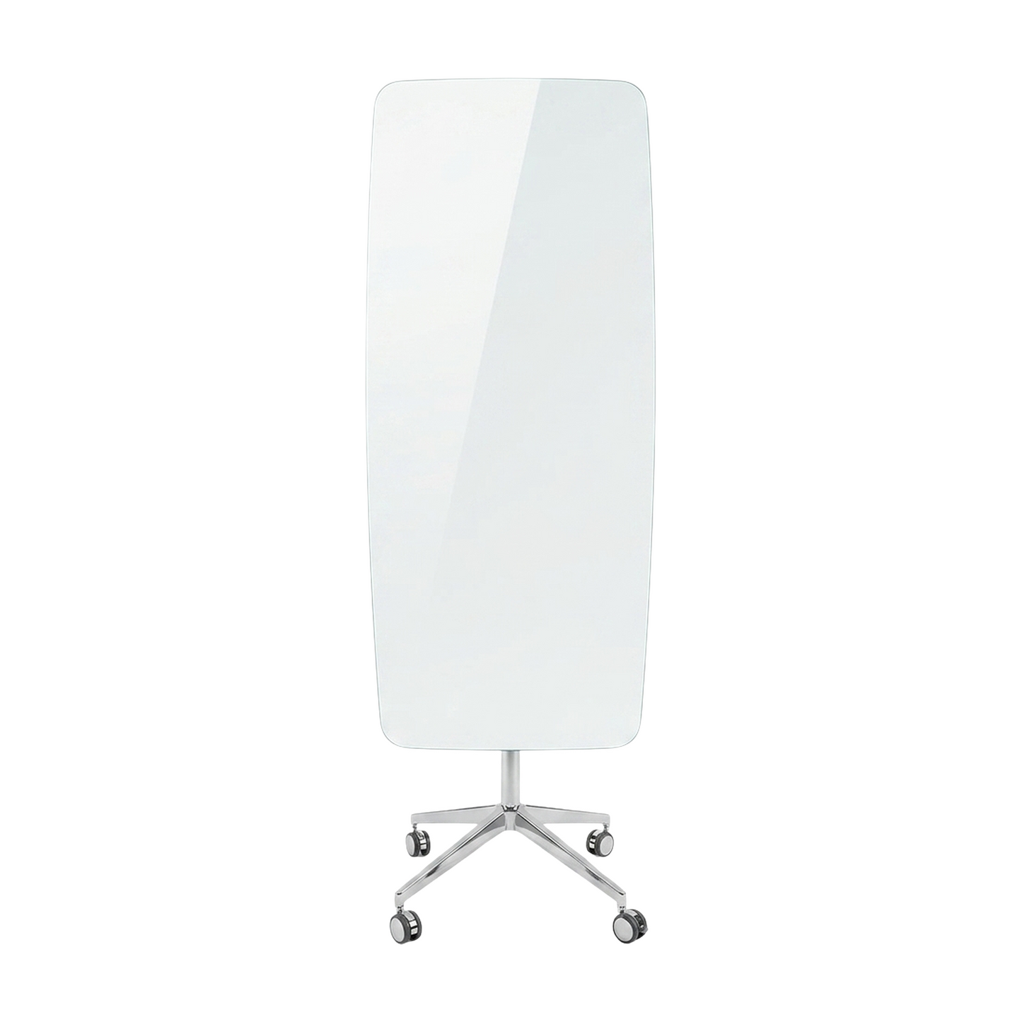 (65x50x195) Glasstavle på hjul fra Lintex i hvit