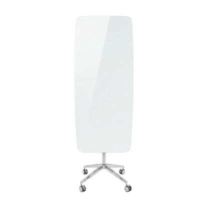 (65x50x195) Glasstavle på hjul fra Lintex i hvit
