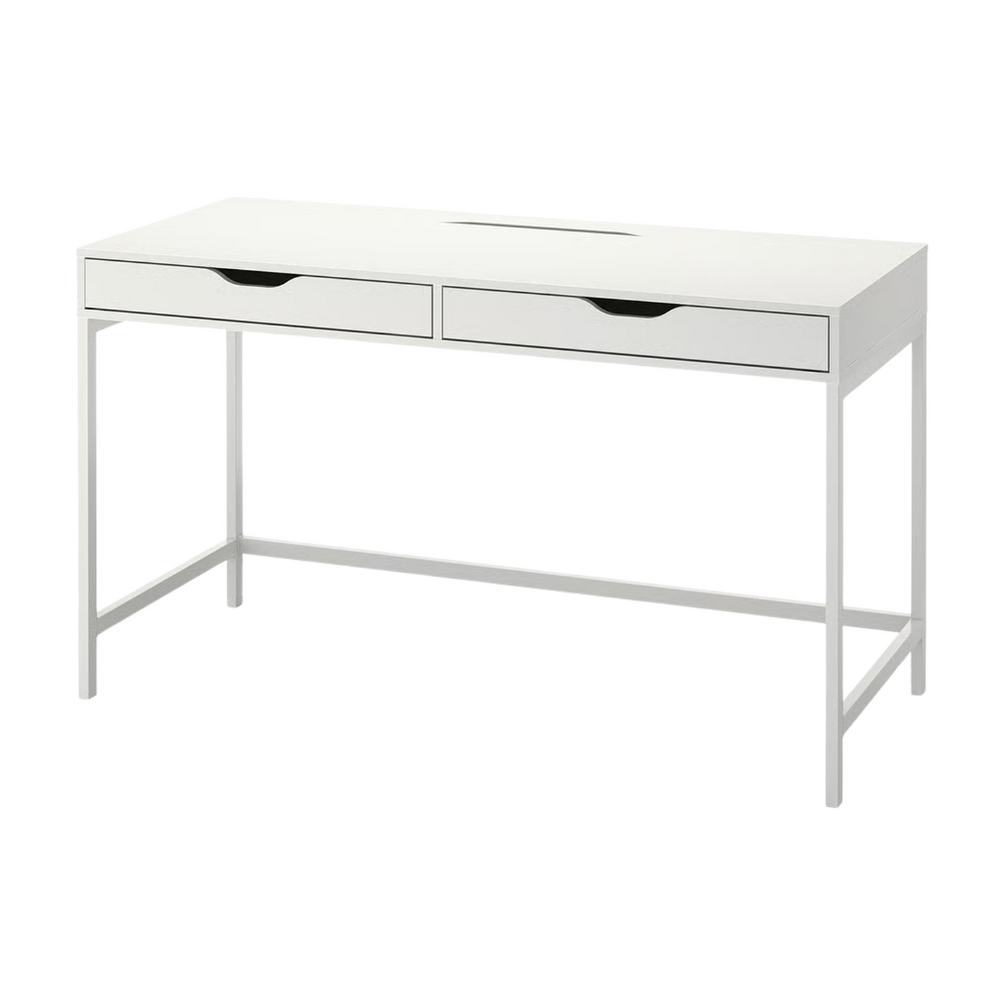 (132x58) IKEA Alex skrivebord i hvit