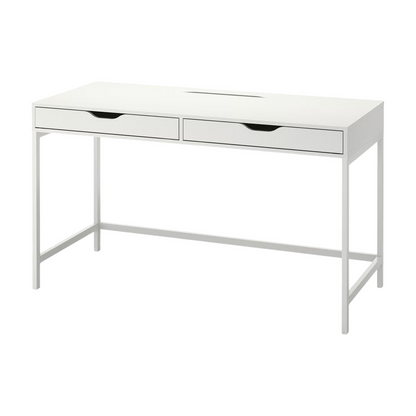 (132x58) IKEA Alex skrivebord i hvit