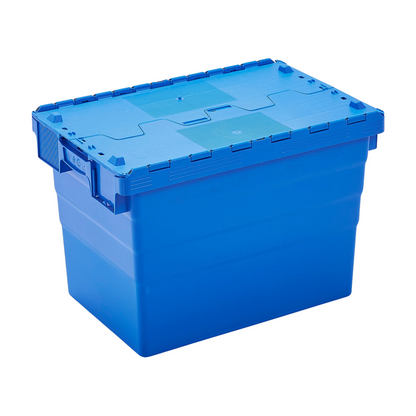Plastkasse GAYLE, 79 l, L600 B400 H416 mm, blå fra AJ Produkter