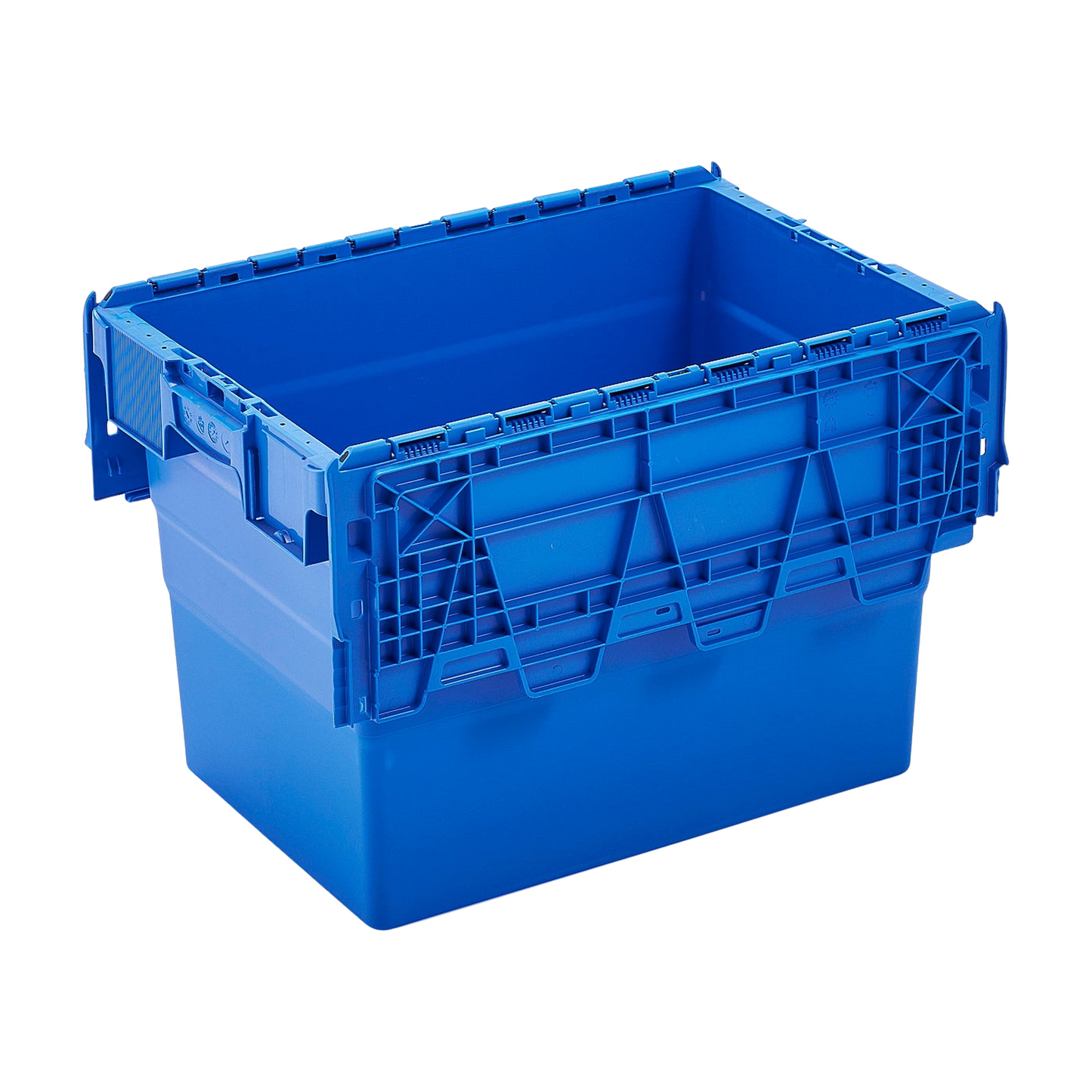 Plastkasse GAYLE, 79 l, L600 B400 H416 mm, blå fra AJ Produkter