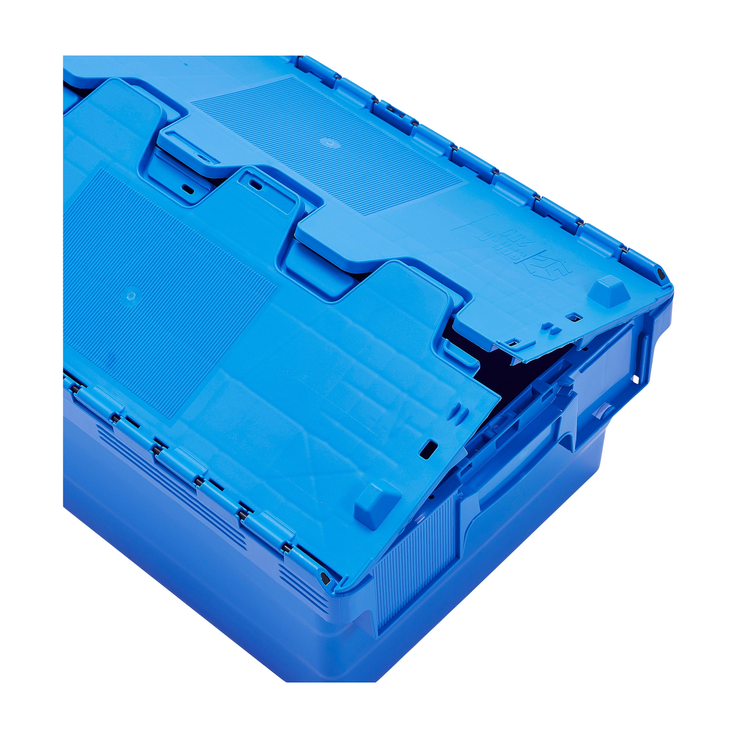 Plastkasse GAYLE, 79 l, L600 B400 H416 mm, blå fra AJ Produkter