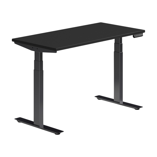 Skrivebord QBUS, hev/senk, 1200x600 mm, svart fra AJ Produkter
