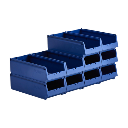 Plastbakke AJ 9000, serie -69, L500 B230 H150 mm, 10-pk., blå fra AJ Produkter