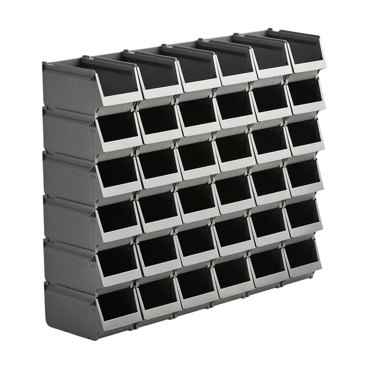 Plastbakke AJ 9000, serie -74, L250 B148 H130 mm, 36-pk., grå