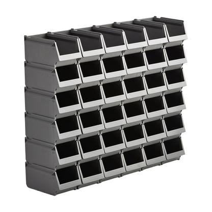 Plastbakke AJ 9000, serie -74, L250 B148 H130 mm, 36-pk., grå