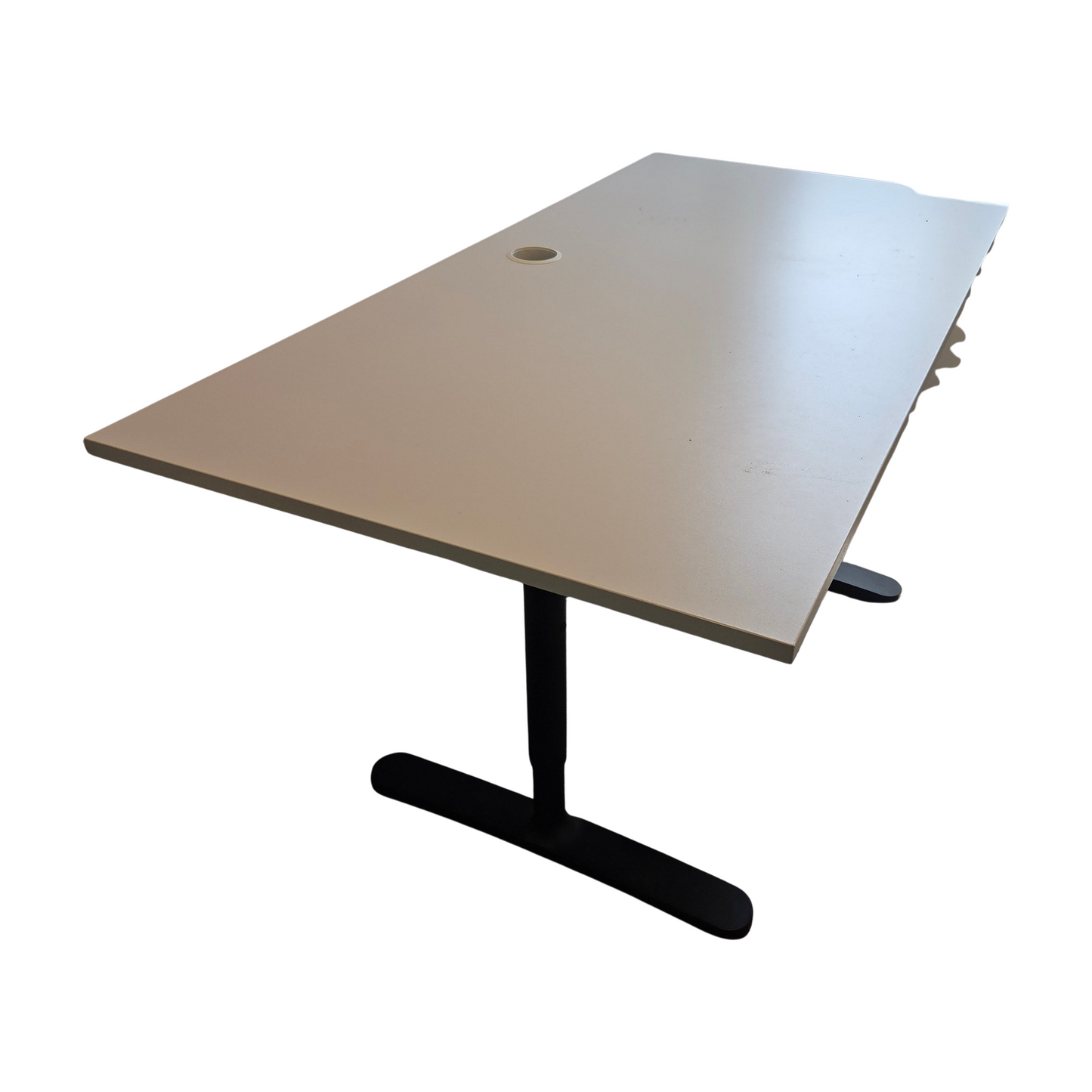 (160x80) IKEA skrivebord i lys grå